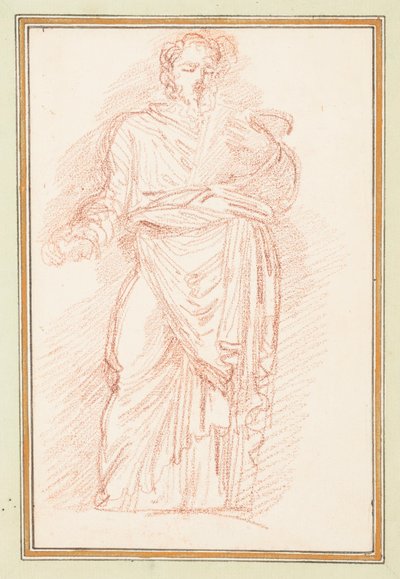Drawing, Robed Figure with Tie Around Waist, ca. 1759–70 by Unknown
